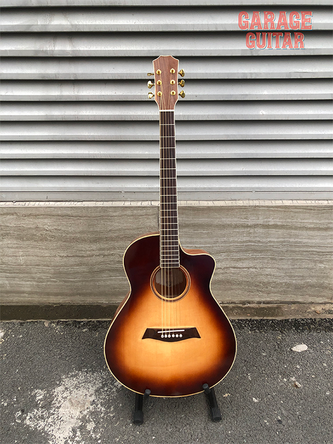 Đàn Guitar Acoustic Gỗ Hồng Đào Kỹ Màu Vintage Sunburst 1